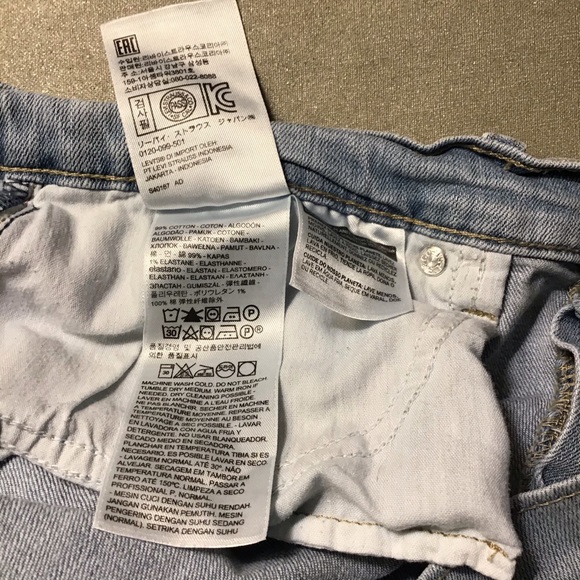 Levi’s Mid-Rise Denim Jean Shorts Cutoffs Sz30 - Picture 6 of 7